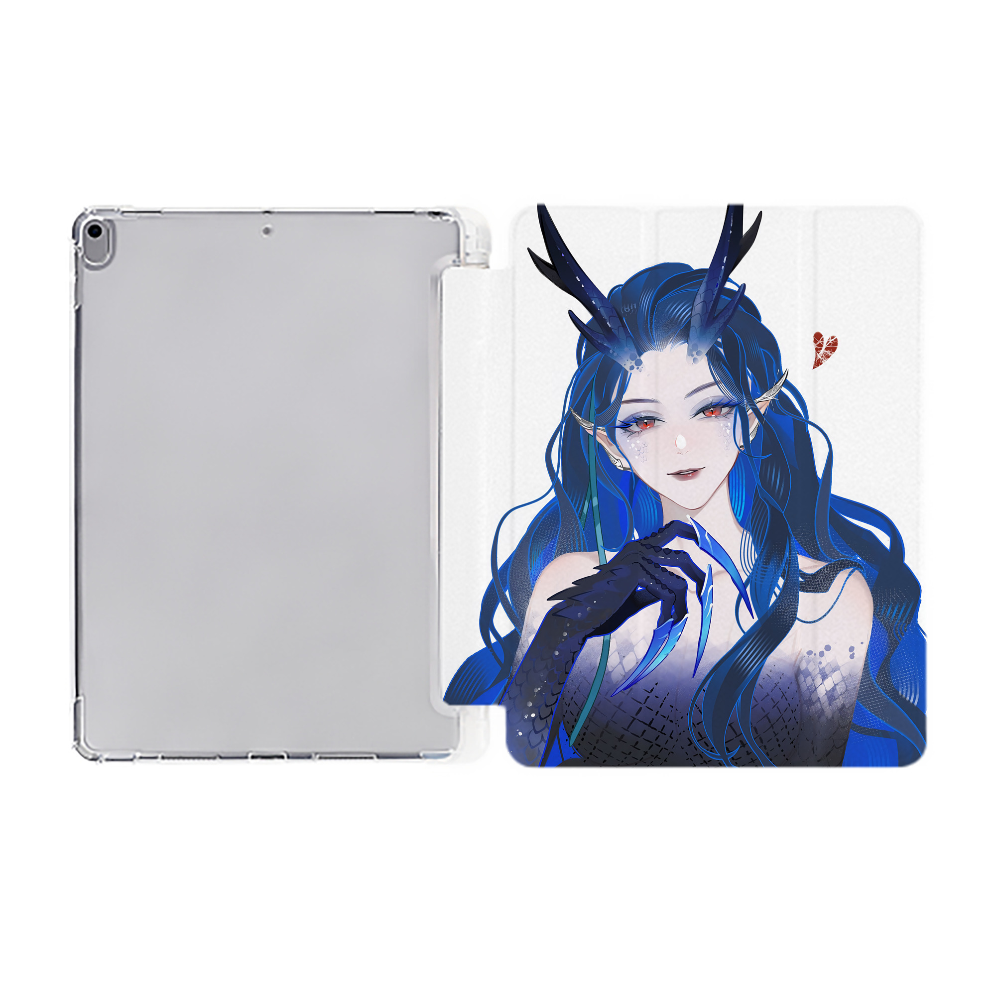 （画像用） Ne Zha 2 ナタ 魔童の大暴れ IPad ケース ペン収納付き 三つ折りスタンド PUレザー×シリコン 対応機種9.5/10.5/10.9インチ